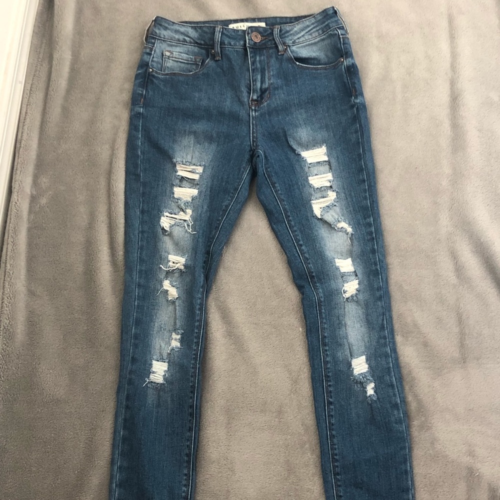 High rise skinny jeans